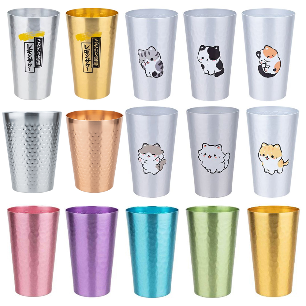 Camping Cooking Mug - Aluminium-Bierkrug-Set im japanischen Stil, 450 ml