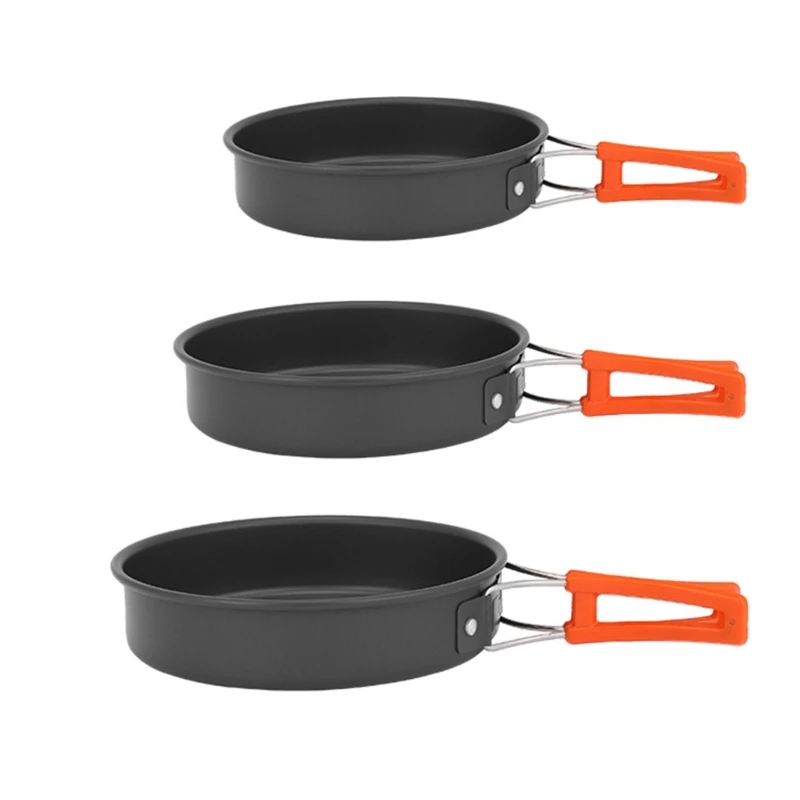 Camping Cooking Set Non Stick - Tragbare Pfanne mit Aufbewahrung tasche Antihaft-Pfannen