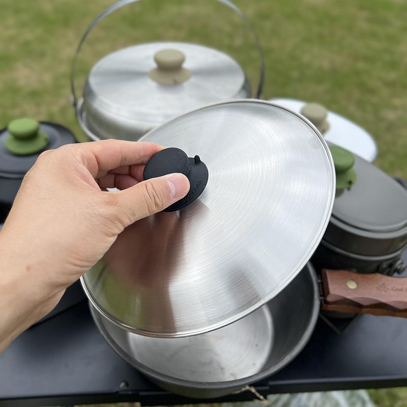 Camping Cooking Pot With Lid - 1 Stück Silikon-Topfdeckelknopf 4,9 cm Ersatz-Saugnapfgriff