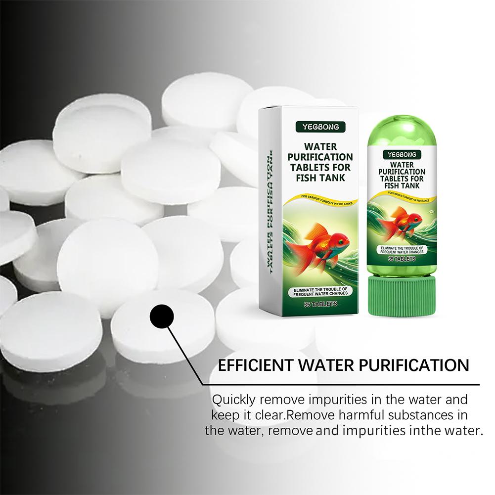 Water Purification Tablet - Wasserreinigungstabletten Umweltfreundlicher Aquarium-Wasserreiniger Schnellwirkende Fischbecken-Reinigungslösung Aquarium-Wasserklärer