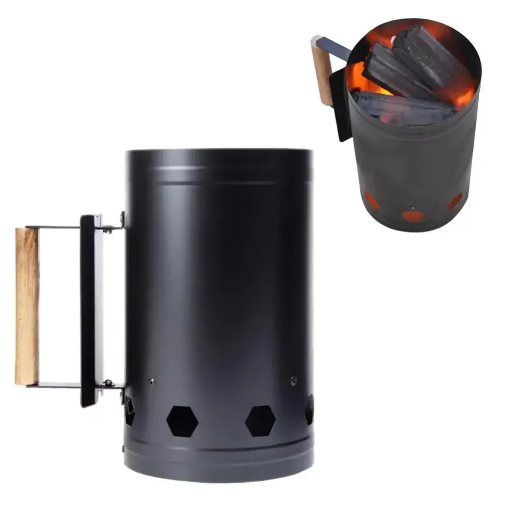Charcoal Chimney Starter - Holzkohle-Anzündkorb, Tragbarer Holzkohle-Zündzylinder, Metall-Funkenkorb für Outdoor-Grill
