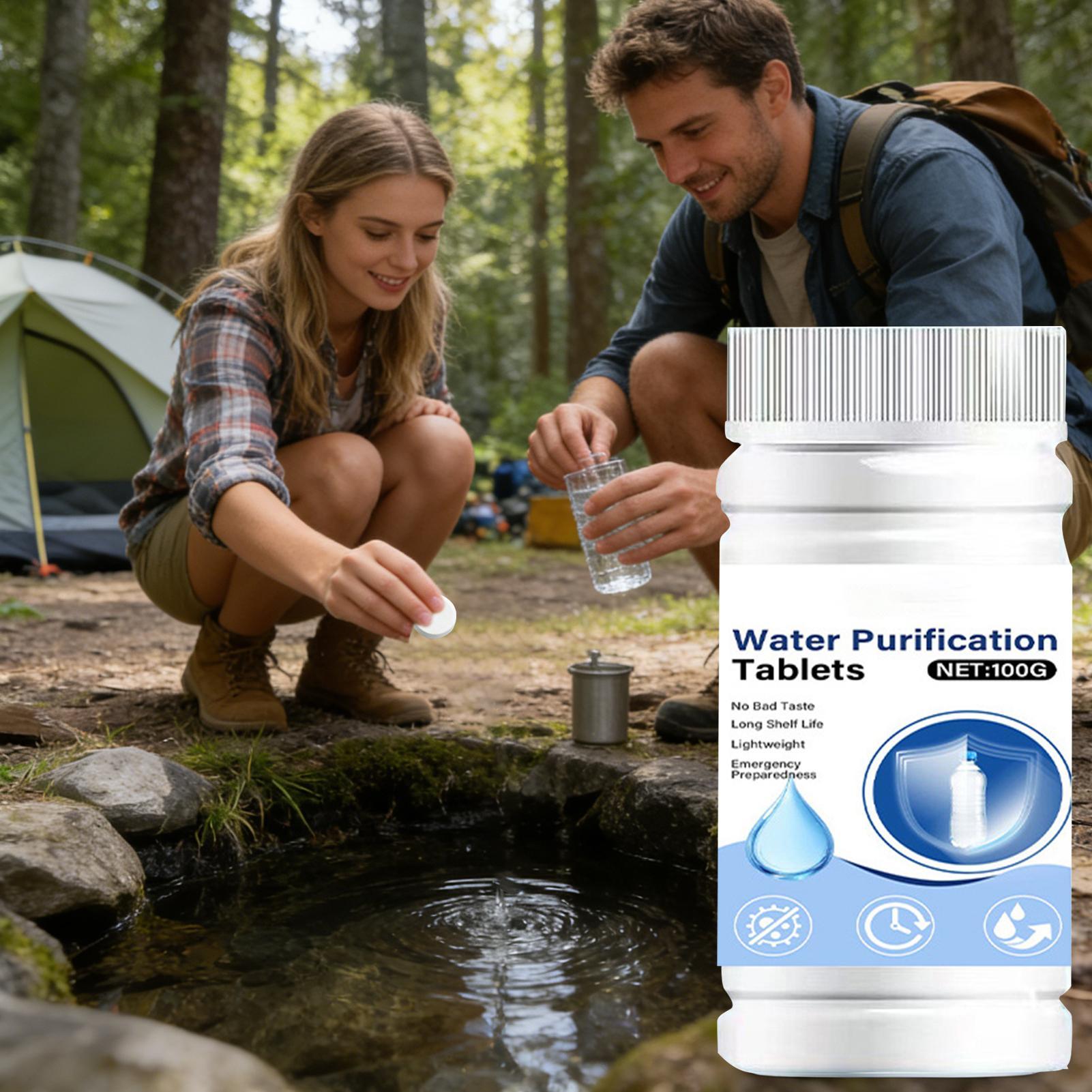 Water Purification Tablet - Wasserreinigungstabletten für Trinkwasser, effektiv, schnell löslich,