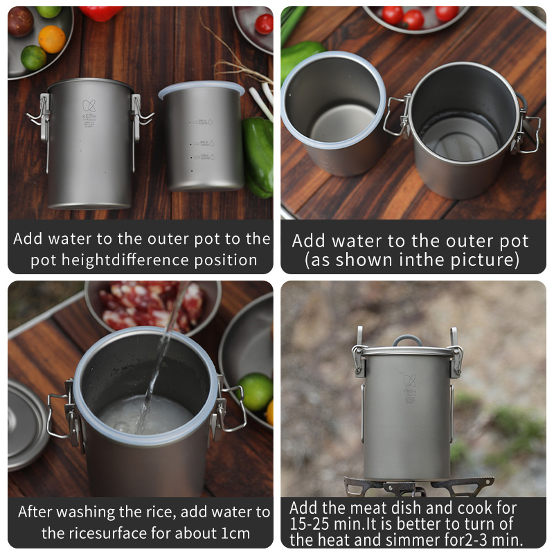 KEITH Reiskocher aus reinem Ti – Camping Cooking Sets Bewertung und Preis