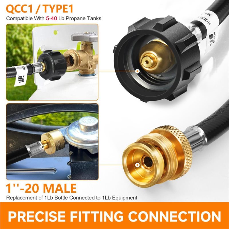 QCC-Adapterschlauch für Propan – Camping Cooking Propane Bewertung und Preis
