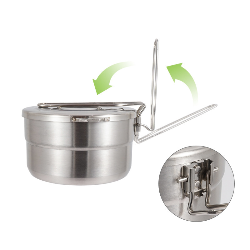 Outdoor-Kochtopf aus Edelstahl – Camping Cooking Pot With Lid Bewertung und Preis