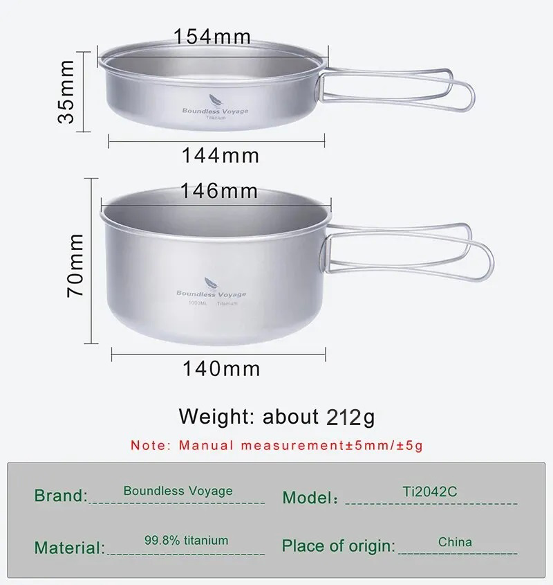 Boundless Voyage Titan-Topf-Pf – Camping Cooking Set For 4 Bewertung und Preis