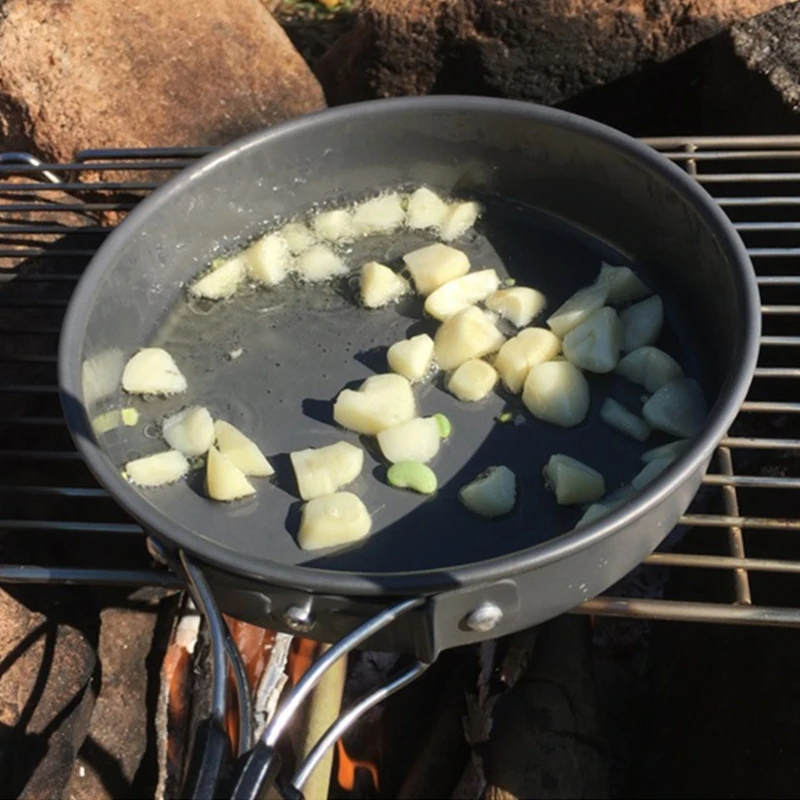 Tragbare Pfanne mit Aufbewahru – Camping Cooking Set Non Stick Bewertung und Preis
