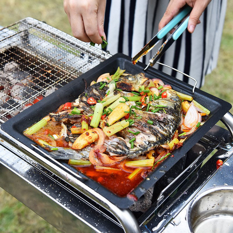 Dicke quadratische Grillpfanne – Camping Cooking Sets Bewertung und Preis