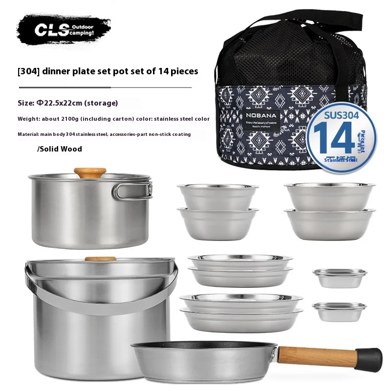 CLS&NOBANA Newset Outdoor Camp – Camping Cooking Set For 4 Bewertung und Preis