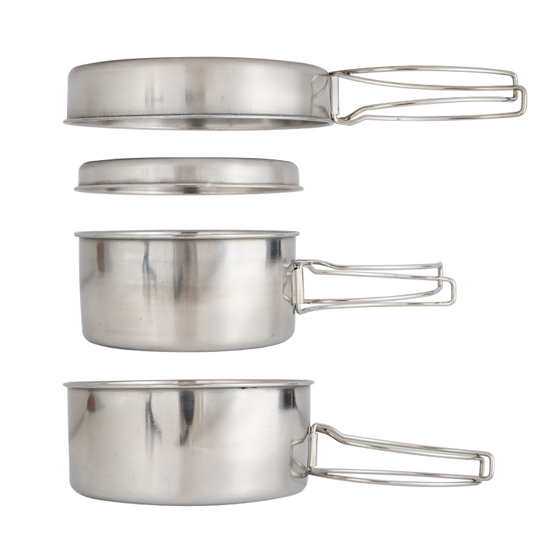 CLS 4-teiliges Edelstahl-Campi – Camping Cooking Set For 4 Bewertung und Preis
