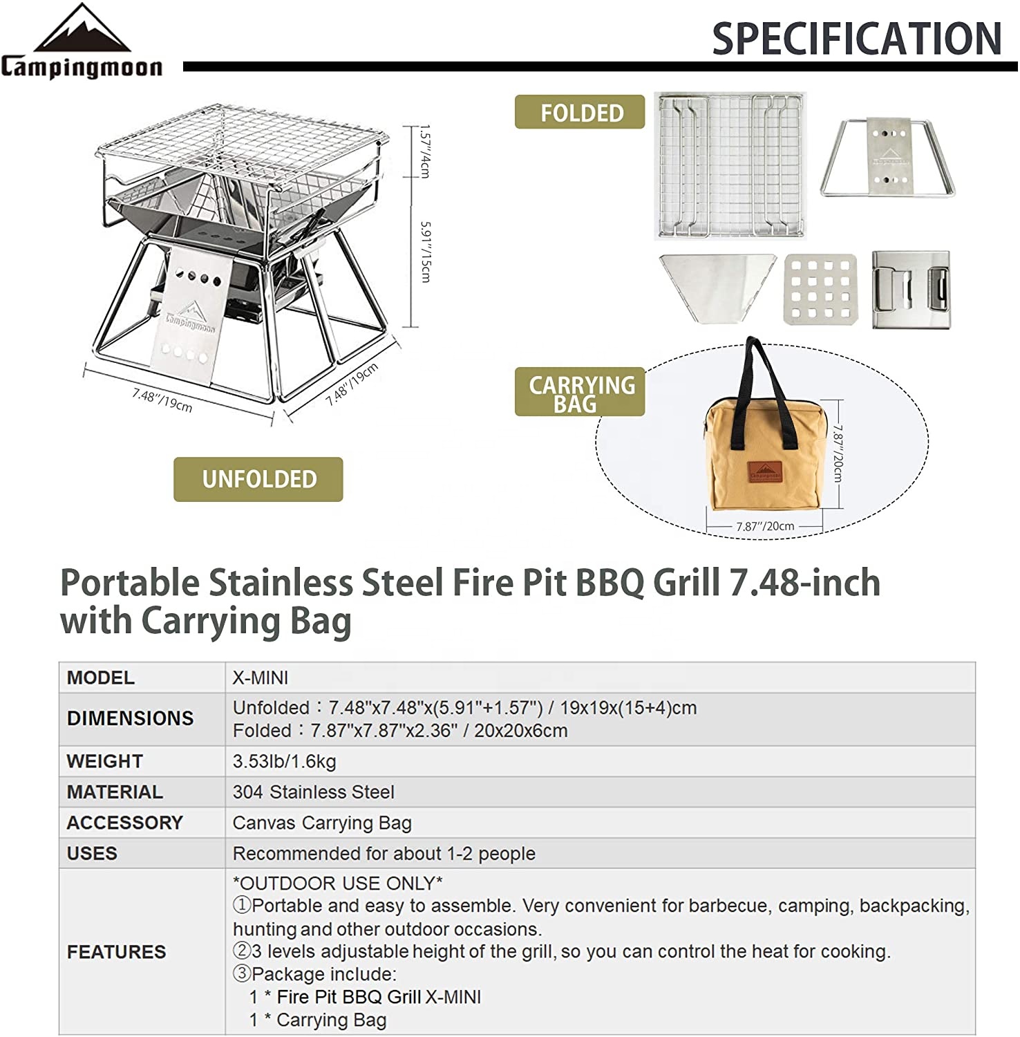 Camping moon Outdoor Camping G – Charcoal Chimney Starter Bewertung und Preis