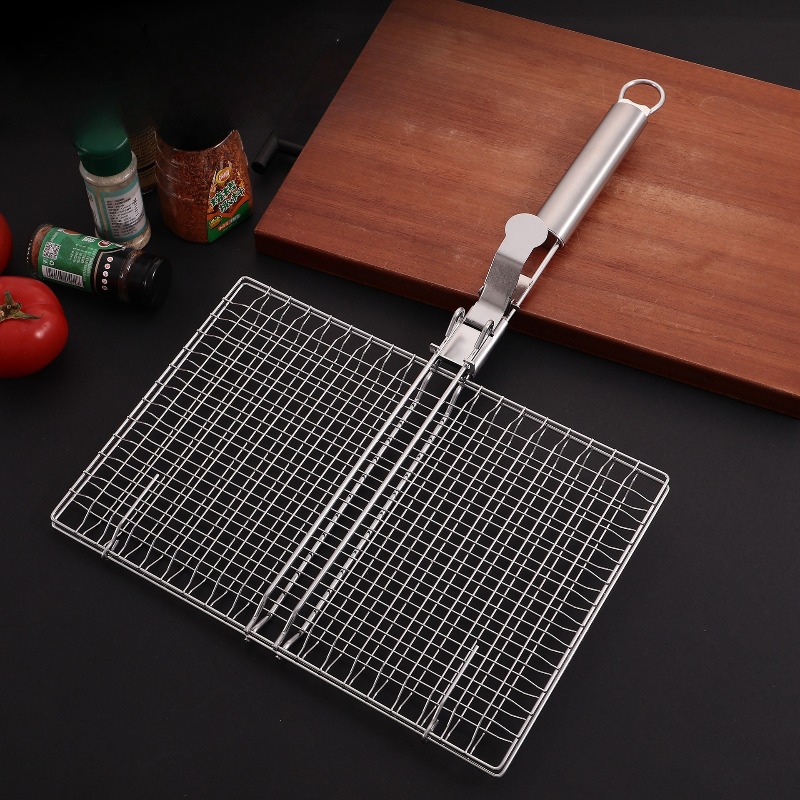 1SET Grill Net BBQ Mesh Griff  – Camping Cooking Bbq Bewertung und Preis