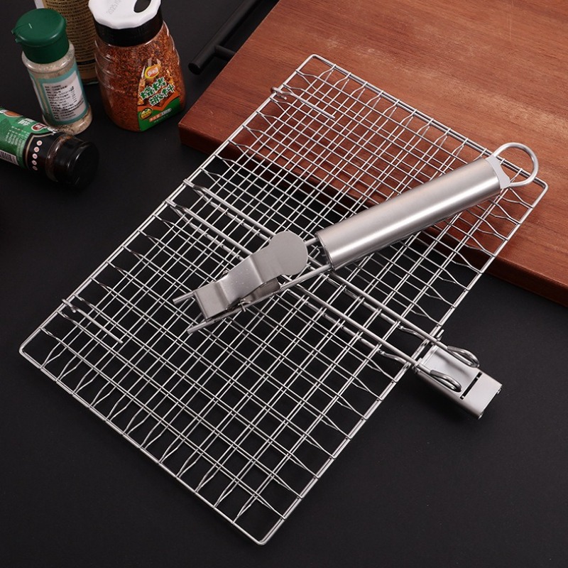 1SET Grill Net BBQ Mesh Griff  – Camping Cooking Bbq Bewertung und Preis